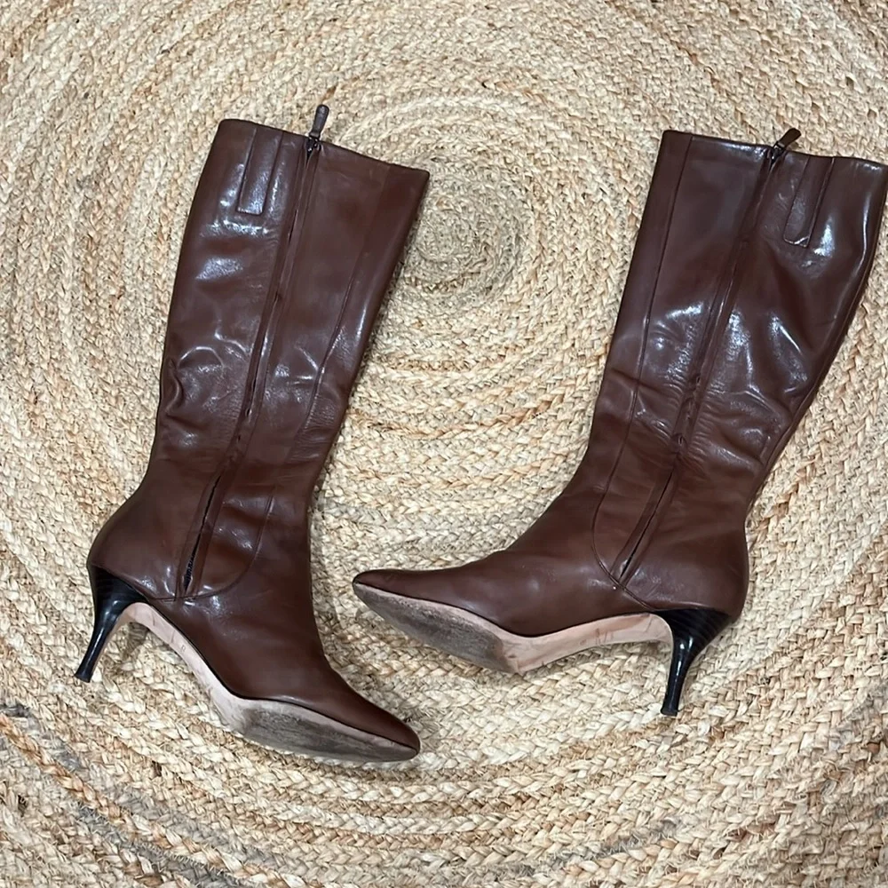 Cole Haan Grand OS tall brown caramel boots - Picture 3 of 13